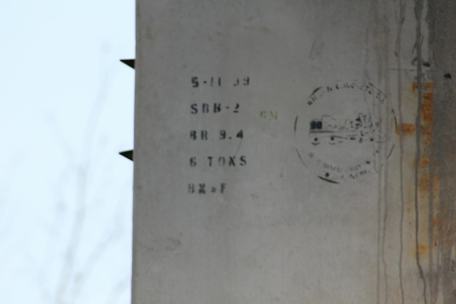 Stamp on west approach